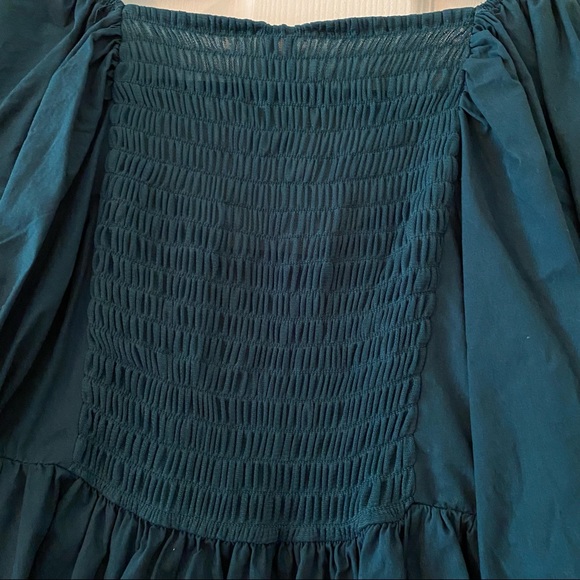 Gorgeous deep teal babydoll-esque blouse - Picture 4 of 5